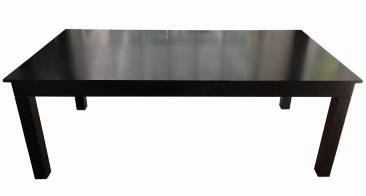 Black Lacquered Rectangular Dining Table by Roy McMakin (1 of 8)
