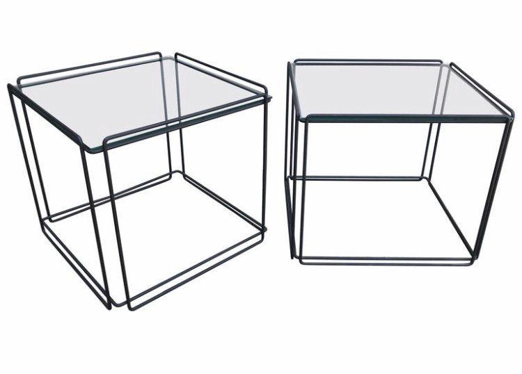 Pair of Mid Century Glass Side Tables by Max Sauze (1 of 4)