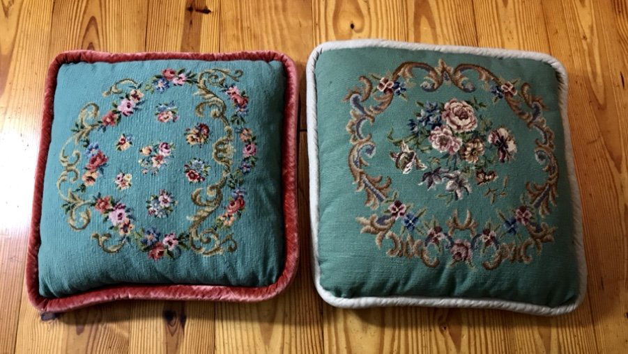 English Handmade Needlepoint Petipoint Pillow Covers (1 of 6)