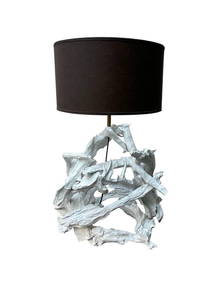 Mid Century Modern Driftwood Table Lamp, Monumental Size, Style of Carole Stupell (1 of 6)