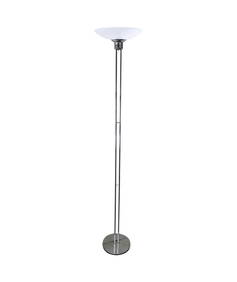 Mid Century Modern Chrome Floor Lamp with Milk Glass Diffuser, 1970’s (1 of 6)