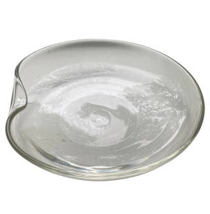 Crystal Thumb Bowl by Elsa Peretti for Tiffany & Company: A beautiful clear crystel thumb print bowl designed by Elsa Peretti for Tiffany & Company. The sticker is missing, but the bowl was probably manufactured by Archimede Seguso and made in Murano, Italy.