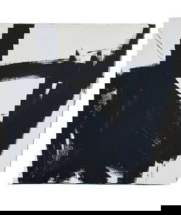Mid Century Modern Abstract Painting, In The Style Of Franz Kline: Mid Century Modern abstract painting in the style of Franz Kline, acrylic on canvas. Height: 19.5 in (49.53 cm)Width: 19.5 in (49.53 cm)Depth: 1 in (2.54 cm)