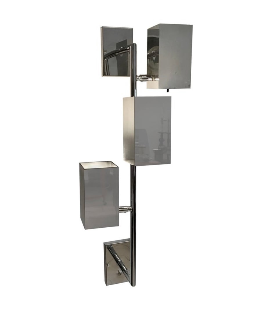 Mid Century Modern Koch and Lowy Polished Chrome Wall Mount Lighting Fixture (1 of 4)