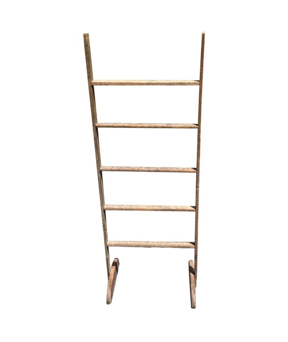 Rustic Americana Late 19th Century Wooden Ladder Spice or Herb Drying Rack (1 of 5)