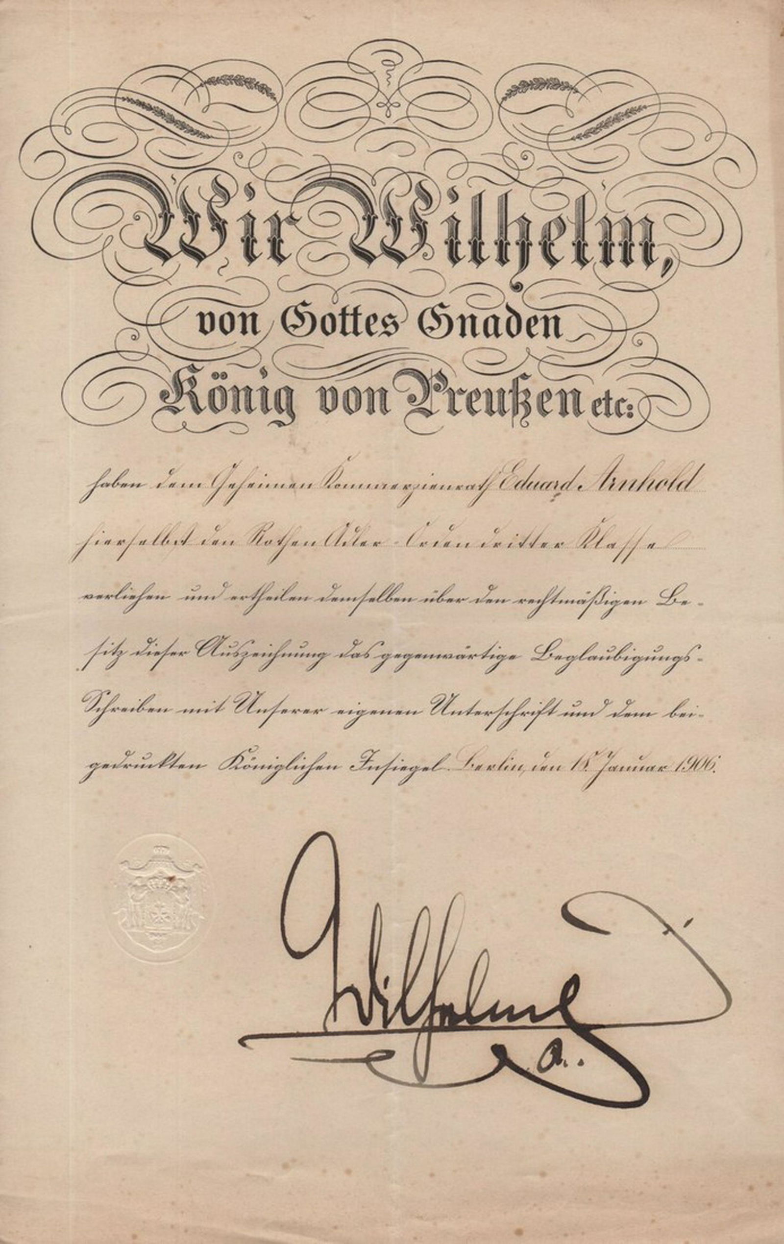 WILHELM II: (1859-1941) German Emperor & King of (1 of 1)