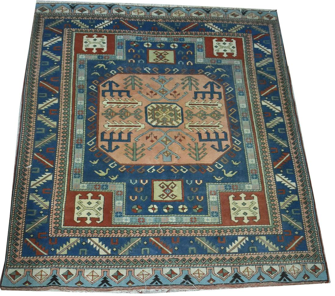Turkish Kars rug: Turkish Kars rug, with geometric design, 209 x 72cms. Sale Section/Category: Rugs & Carpets Artist Resale Rights: FALSE