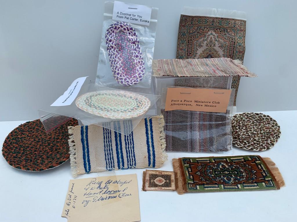 4 Braided Rugs, Hand Loomed Rug & Other Rug Lot: Four braided rugs, one hand loomed rug by Elsie Close, packaged rugs and one cigar rug. Lot of 10. Measurement for largest rug.