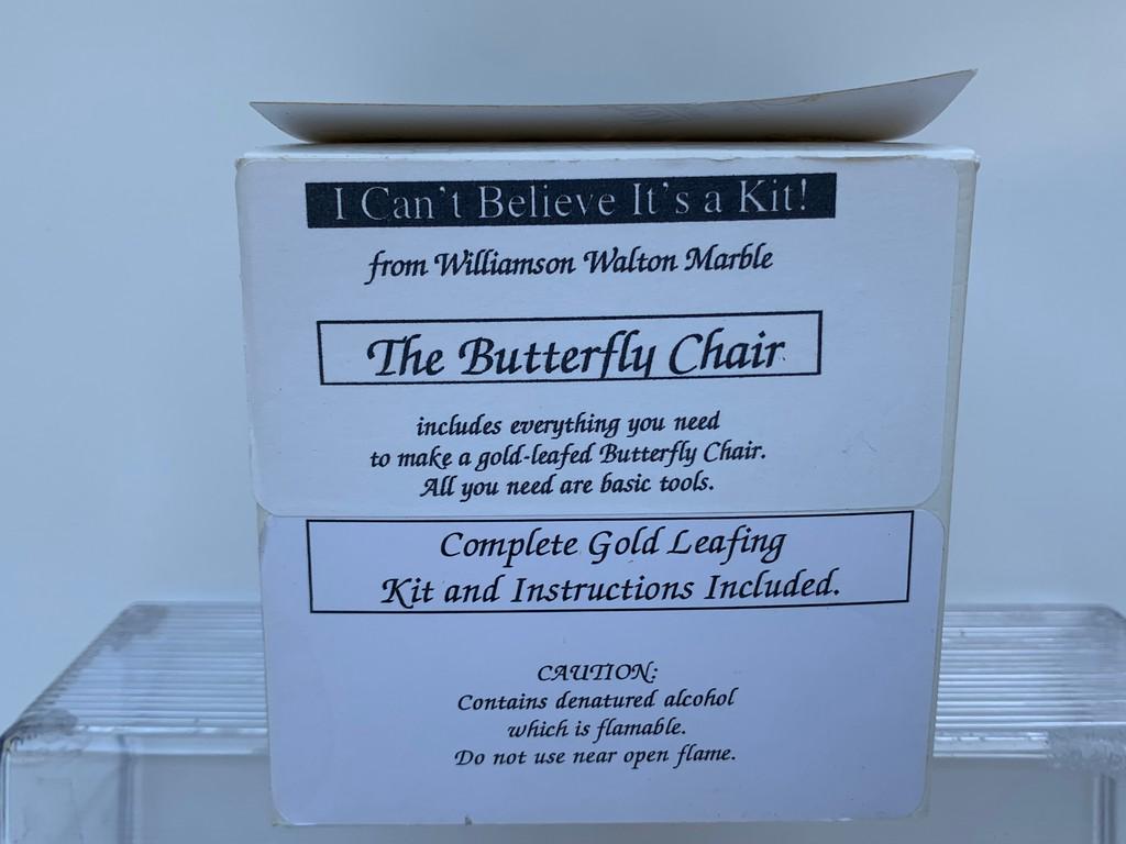Williamson Walton Marble The Butterfly Chair Kit: Williamson Walton Marble The Butterfly Chair Kit has gold leafing and instructions. 1:12 scale
