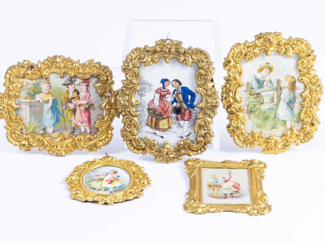 5 Piece Variety of Ormolu Pictures, Erhard & Sohne (1 of 12)
