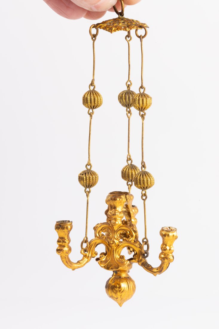 Erhard & Sohne Ormolu Hanging Chandelier (1 of 6)