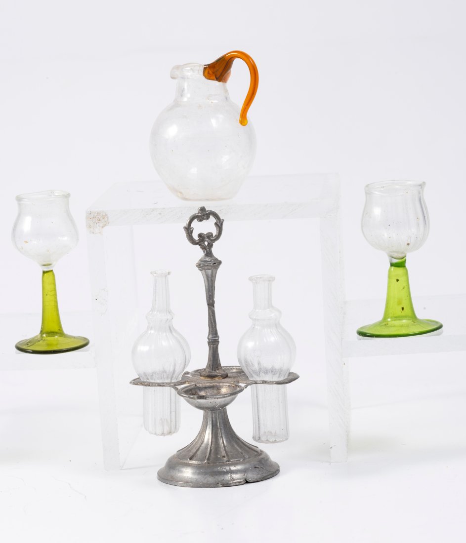 Vintage Metal Glass Holder with 2 Glasses and More, West Germany (1 of 11)