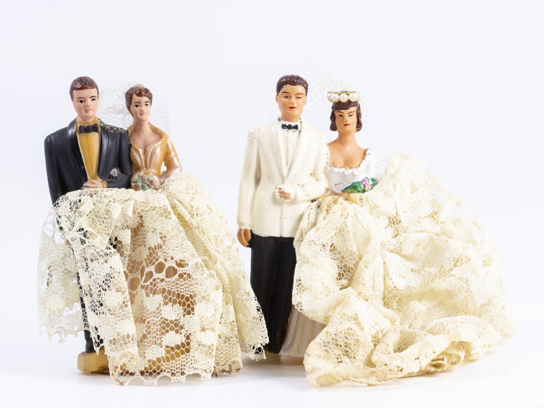 Set of Two Couples - Cake topper Wedding Couples (1 of 10)