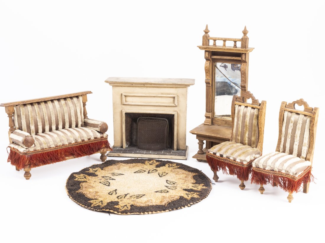 Vintage German Living Room Set with Fireplace (1 of 11)