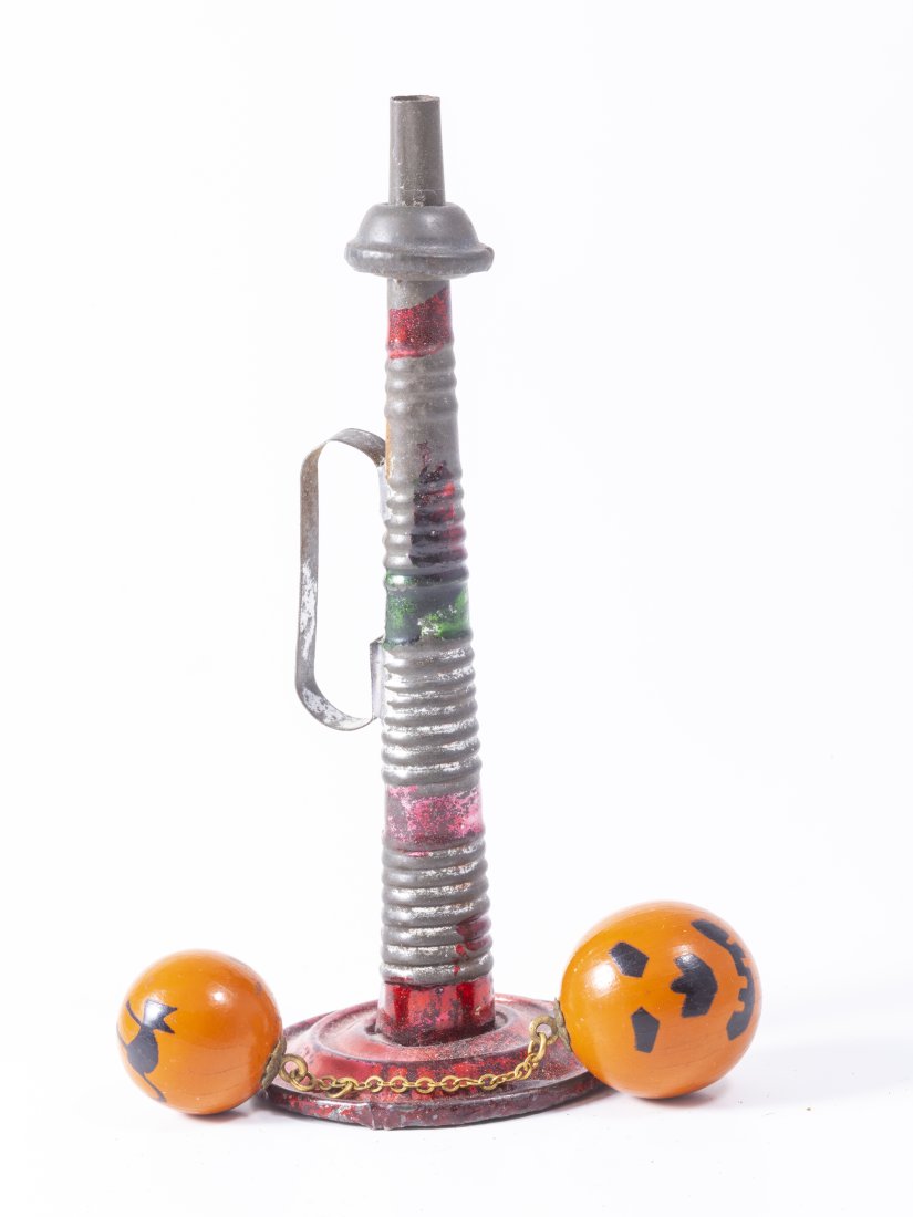 Antique Lithograph Tin Toy Horn And 2 Halloween Pumpkins (1 of 6)