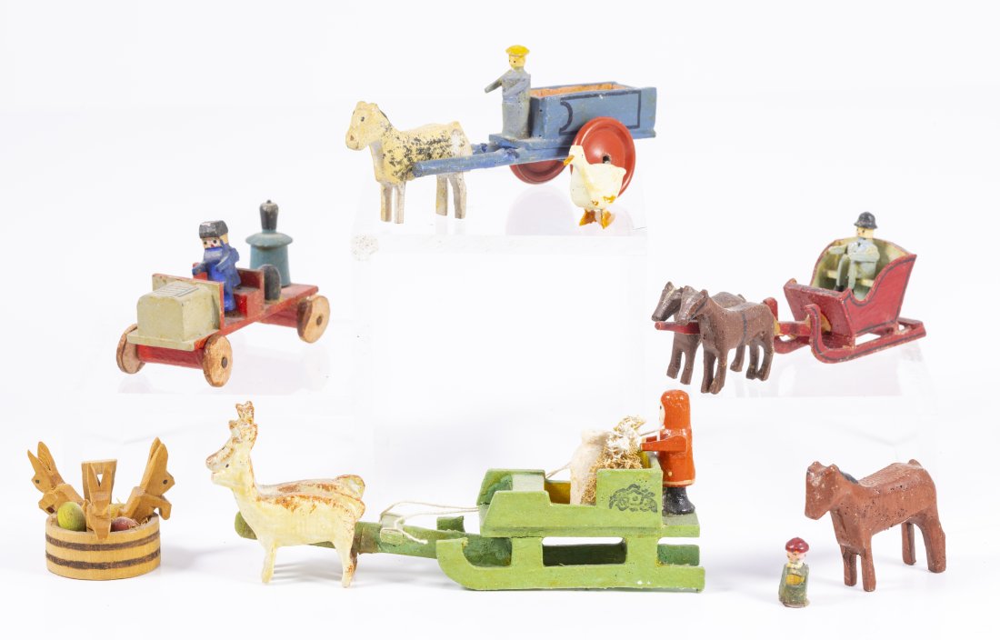 Erzgebirge Assortment of Animals, Christmas and Wagon - Large Variety (1 of 14)