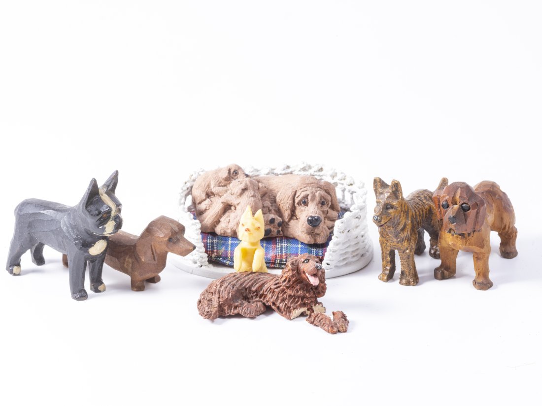 Handmade and Hand Carved Wooden Dog Assortment (1 of 9)