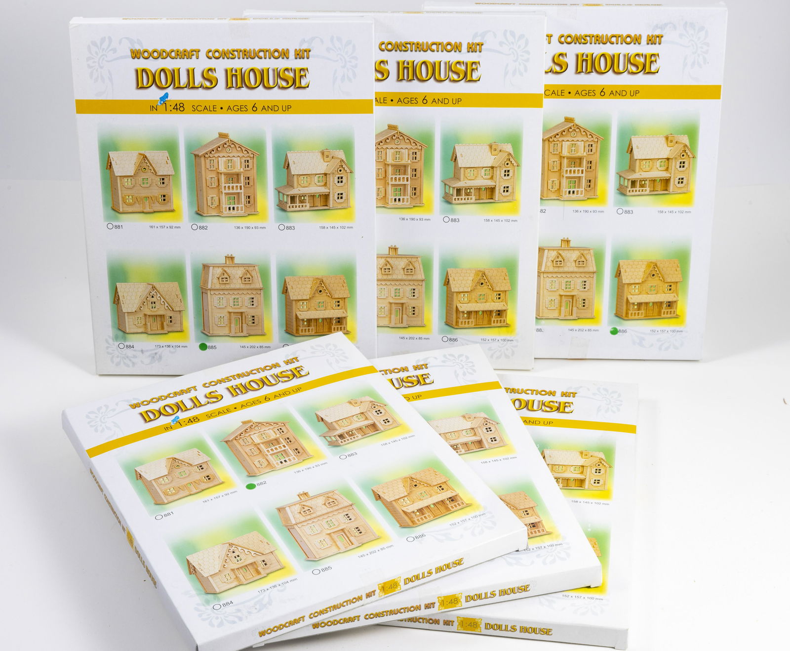 Set of 6 Dollhouse 1:48 Scale Kits (1 of 6)