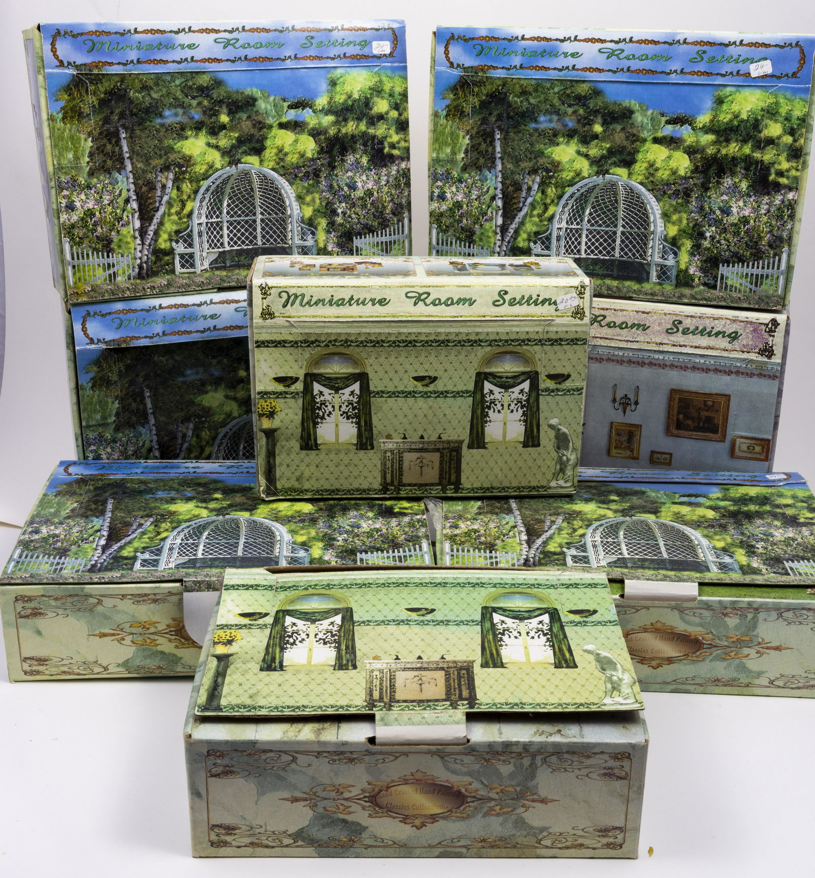 Boxed Set of 7 Room Settings, Made of Resin (1 of 9)