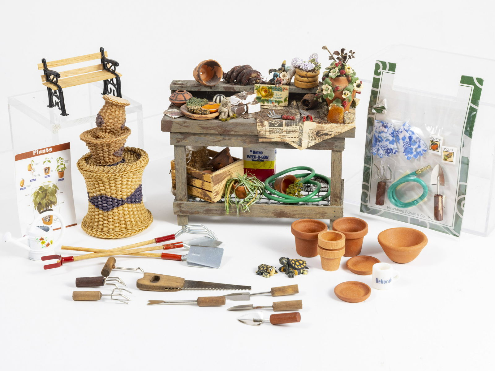 Decorated Potting Bench And Gardening Accessories (1 of 14)