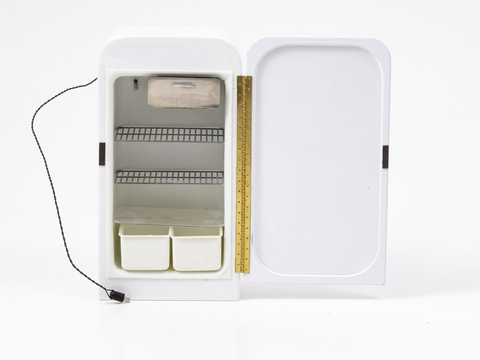 Karen Fuller of K&J Metalworks 1950's White Refrigerator with Light (1 of 7)