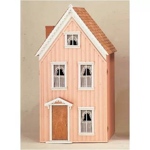 Country Lane Dollhouse Kit by Real Good Toys - RETIRED: This is no longer available. The Country Lane dollhouse kit by Real Good Toys. The front opening dollhouse has three floors, assembly required.