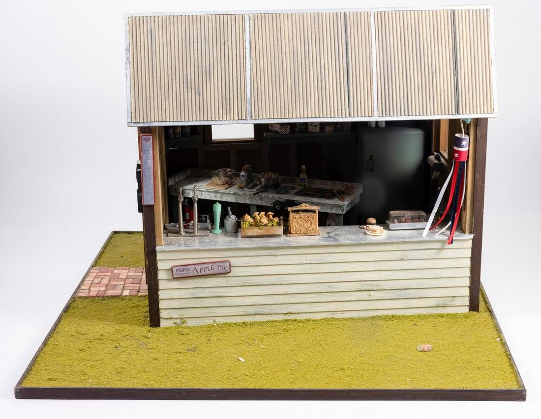 Outdoor Snack Bar Decorated With Grill, Hamburgers, Hot Dogs, Condiments, Soda (1 of 9)