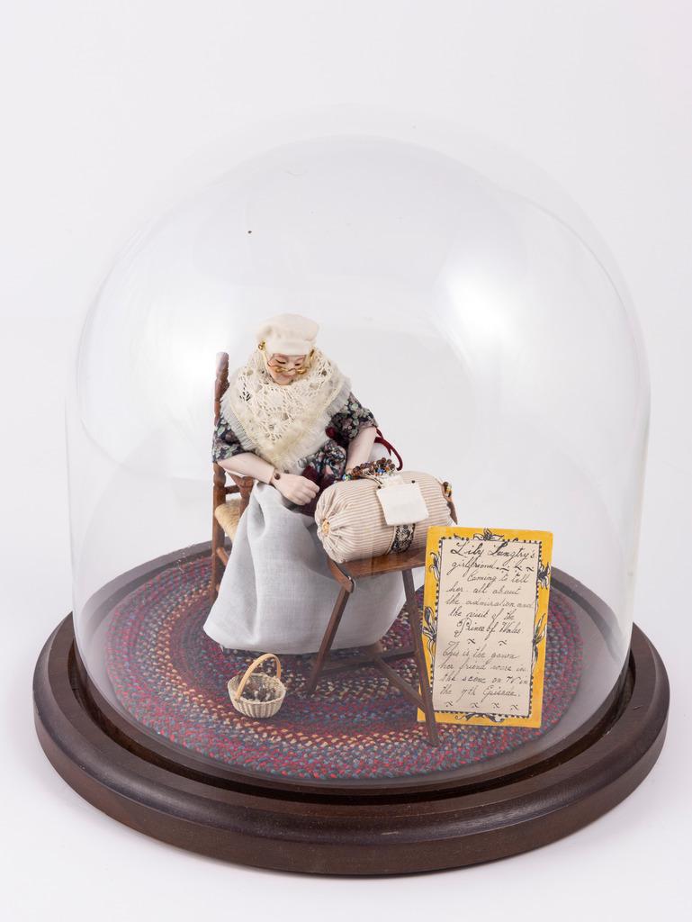 Handmade Lace Bobbin Maker with Porcelain Doll, Artisan Made (1 of 7)