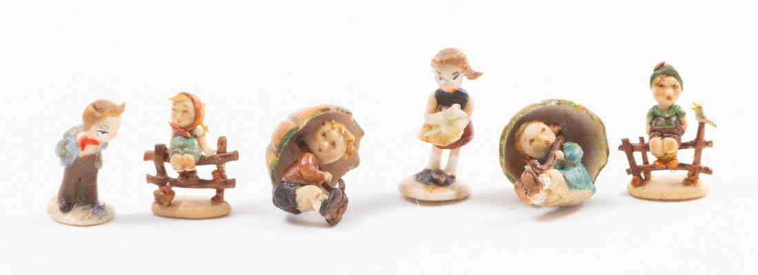 Very Tiny Set of 6 Hummel Figurines, Signed (1 of 6)