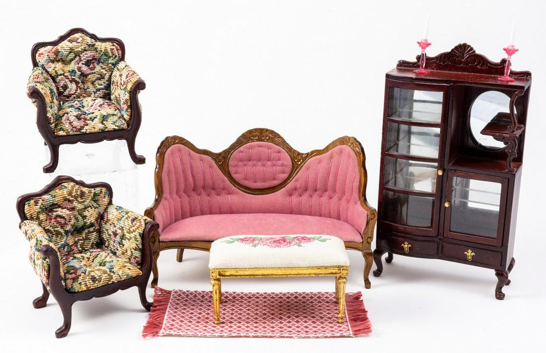 Victorian Sofa with 2 Upholstered Chairs & More Living Room Furniture (1 of 5)