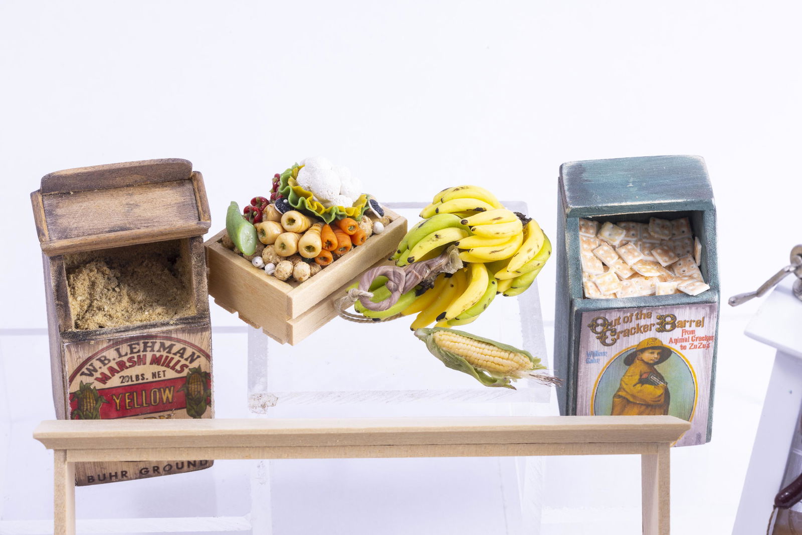 Artisan Made Foods in Vegetable Stand & Wheelbarrow with Crates & Row of Garden Lettuce (1 of 9)