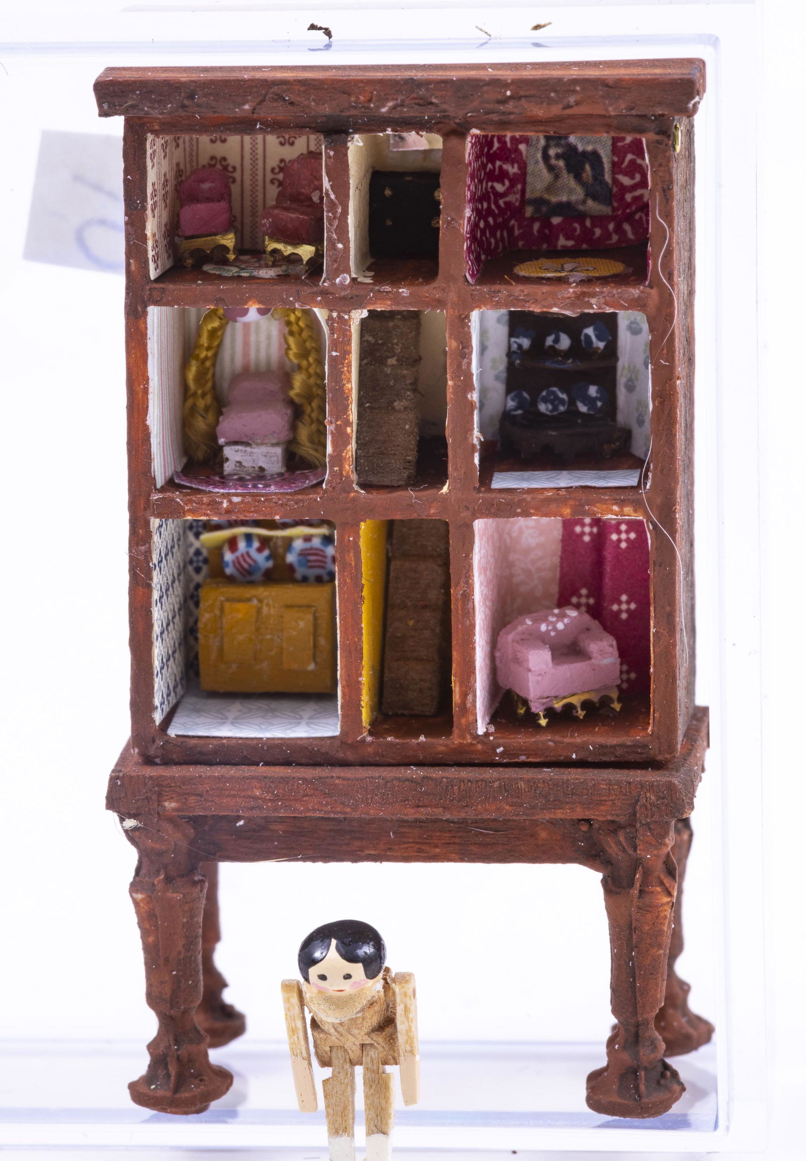 1:44 Scale Decorated Baby House with Handmade Peg Doll (1 of 4)