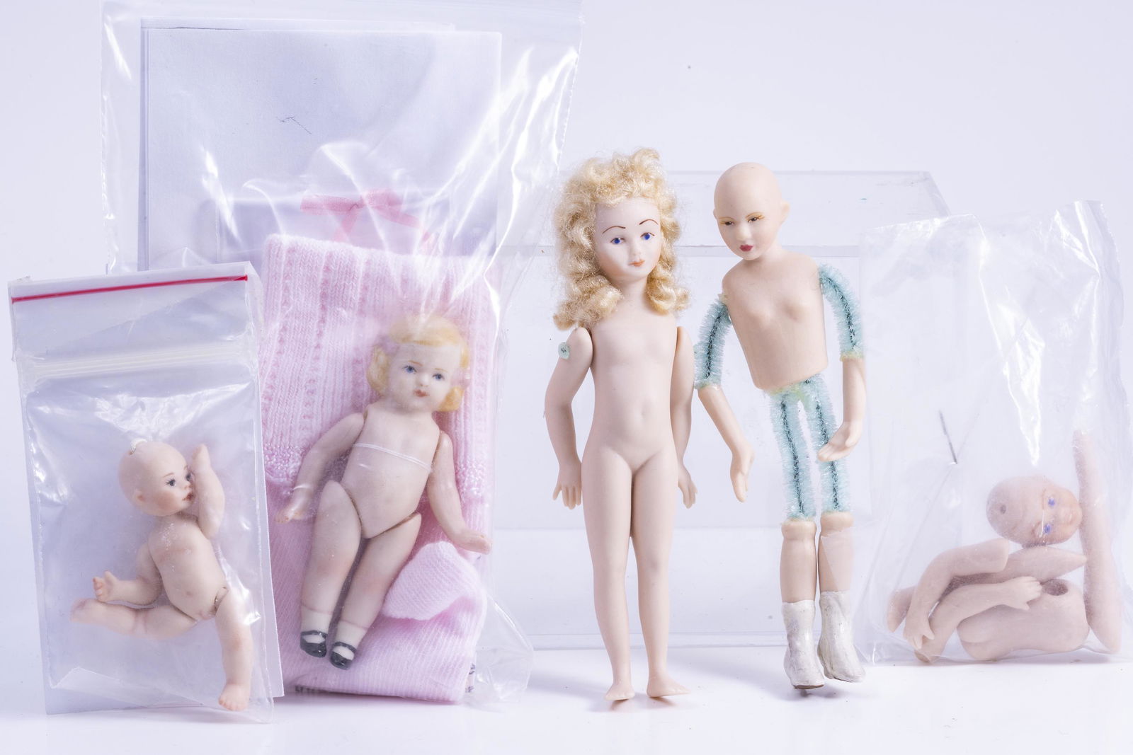 Five Dolls and Doll Kit, Undressed Porcelain (1 of 6)