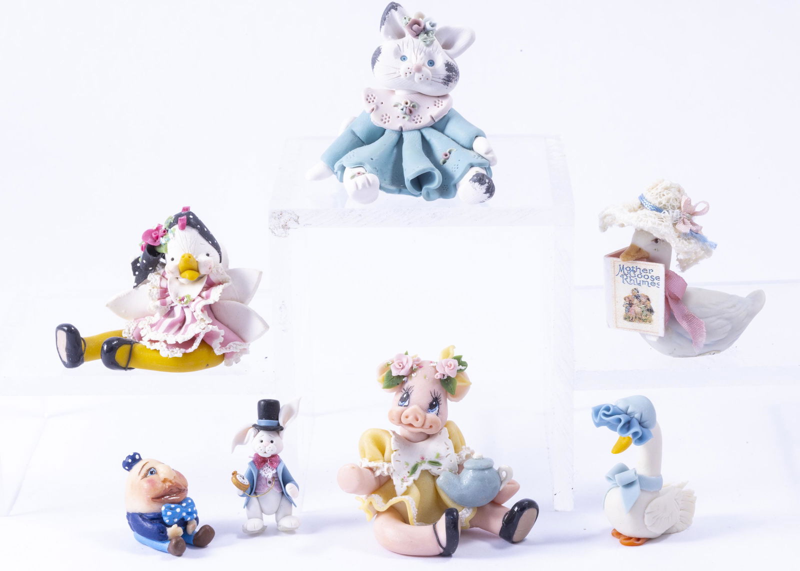 Hand Sculpted Nursery Rhyme Dolls, Some By Jackie From 1990's (1 of 10)