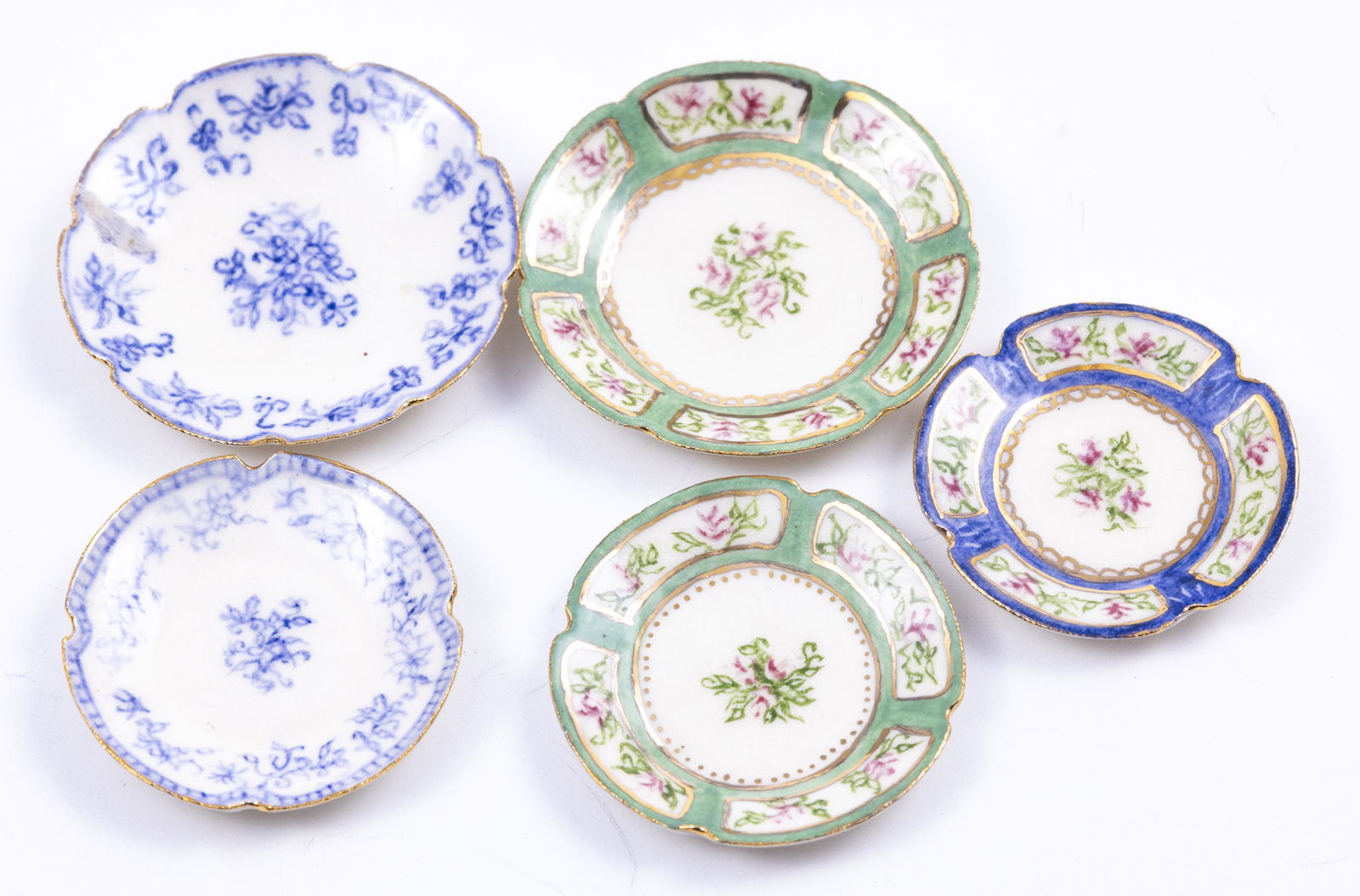 Kelly Rains Terrific Hand Painted Porcelain Plates Set of 5 (1 of 7)