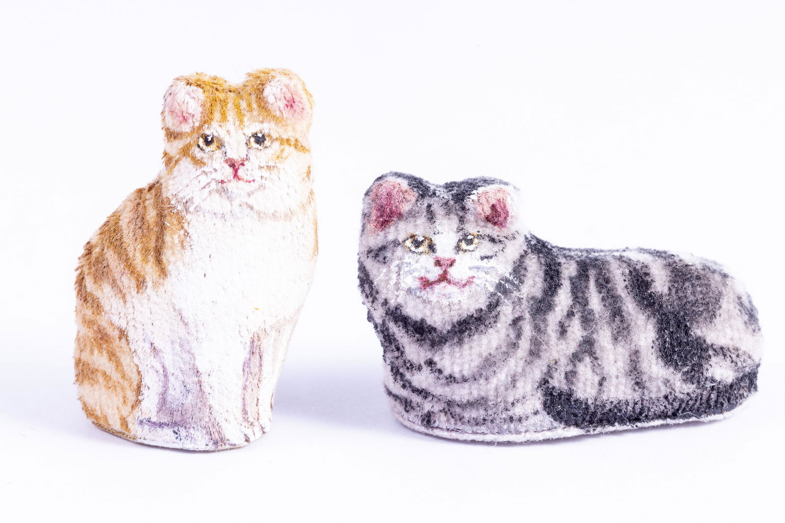 Mary Hoot Artisan Made Cats - Orange & Gray Striped (1 of 5)