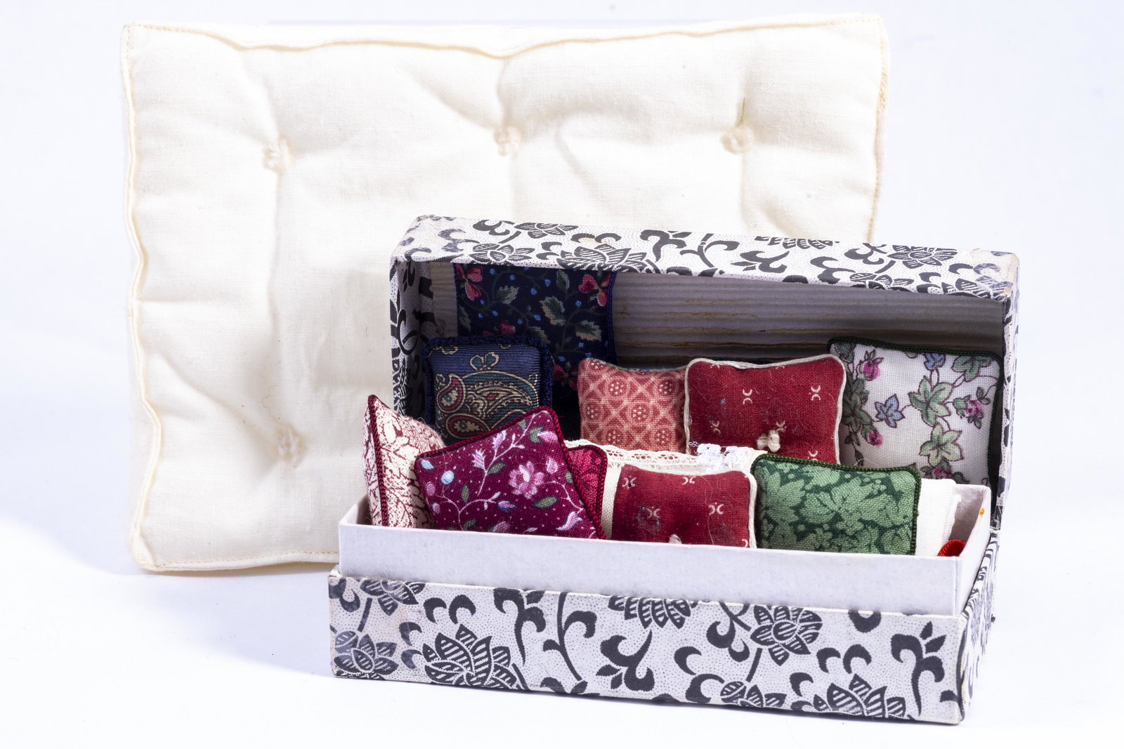Assortment of Handmade Pillows with Handmade Mattress: Assortment of Handmade Pillows with Handmade Mattress