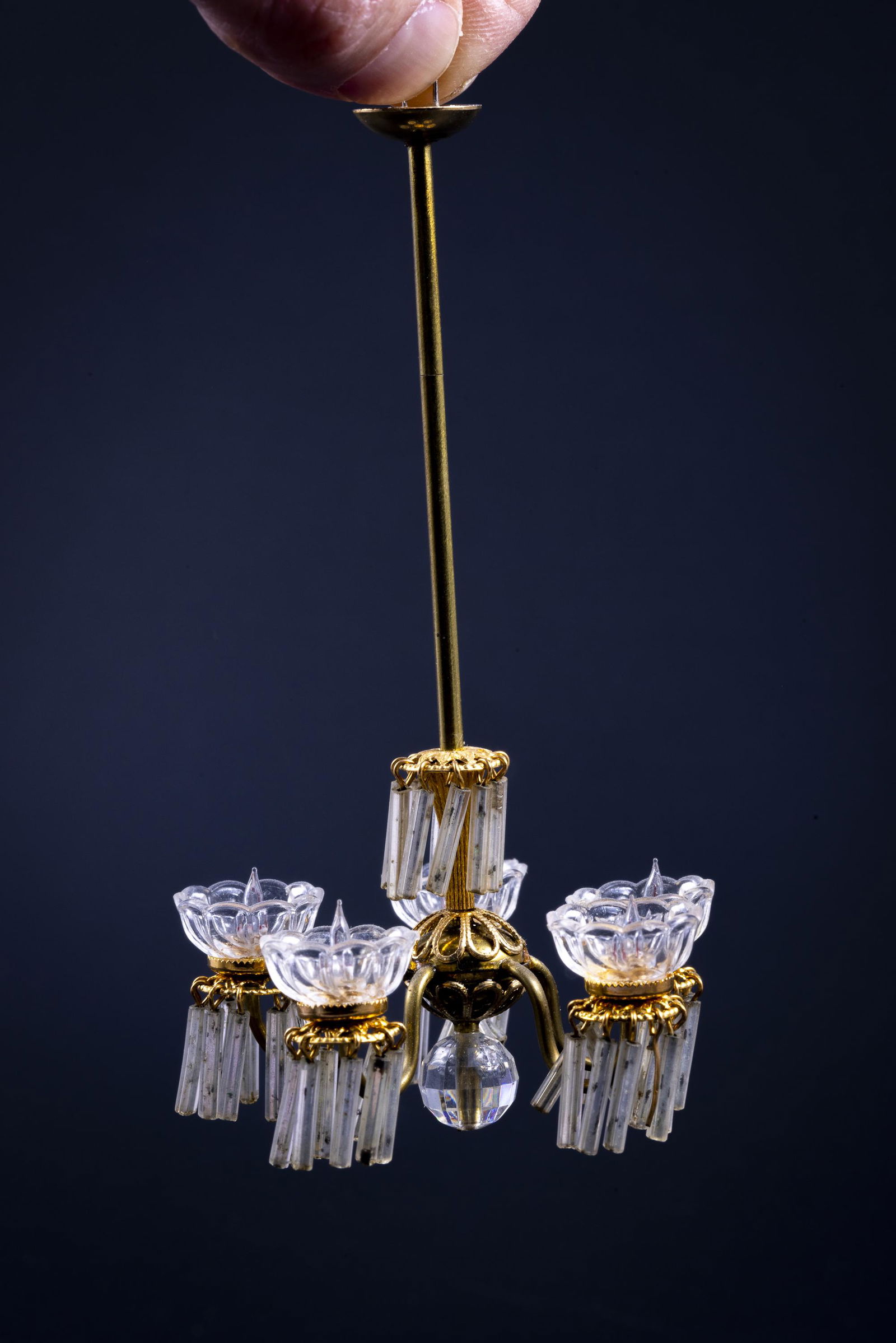 5 Arm Crystal Chandelier - Handmade (1 of 4)