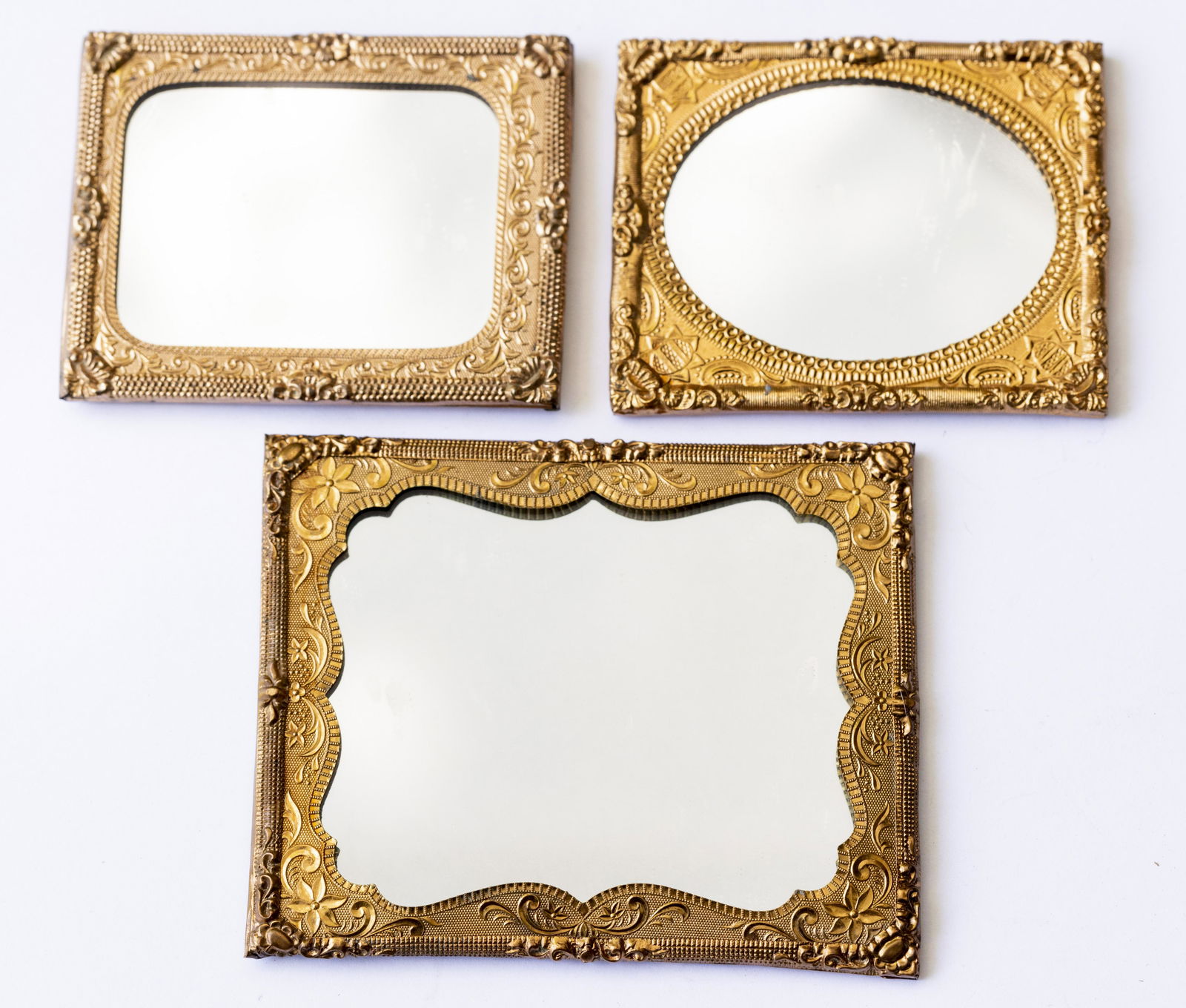 Trio Of Ornate Vintage / Antique Ormolu Picture Frames