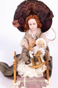 Marcia Backstrom Young Girl Doll with Handmade Toys