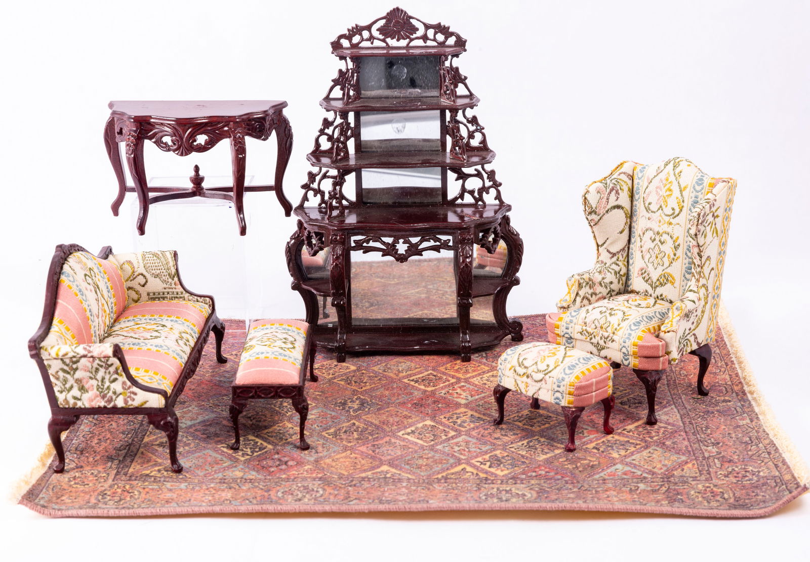 Mahogany Victorain Furniture For Living Room with Large Etagere (1 of 11)