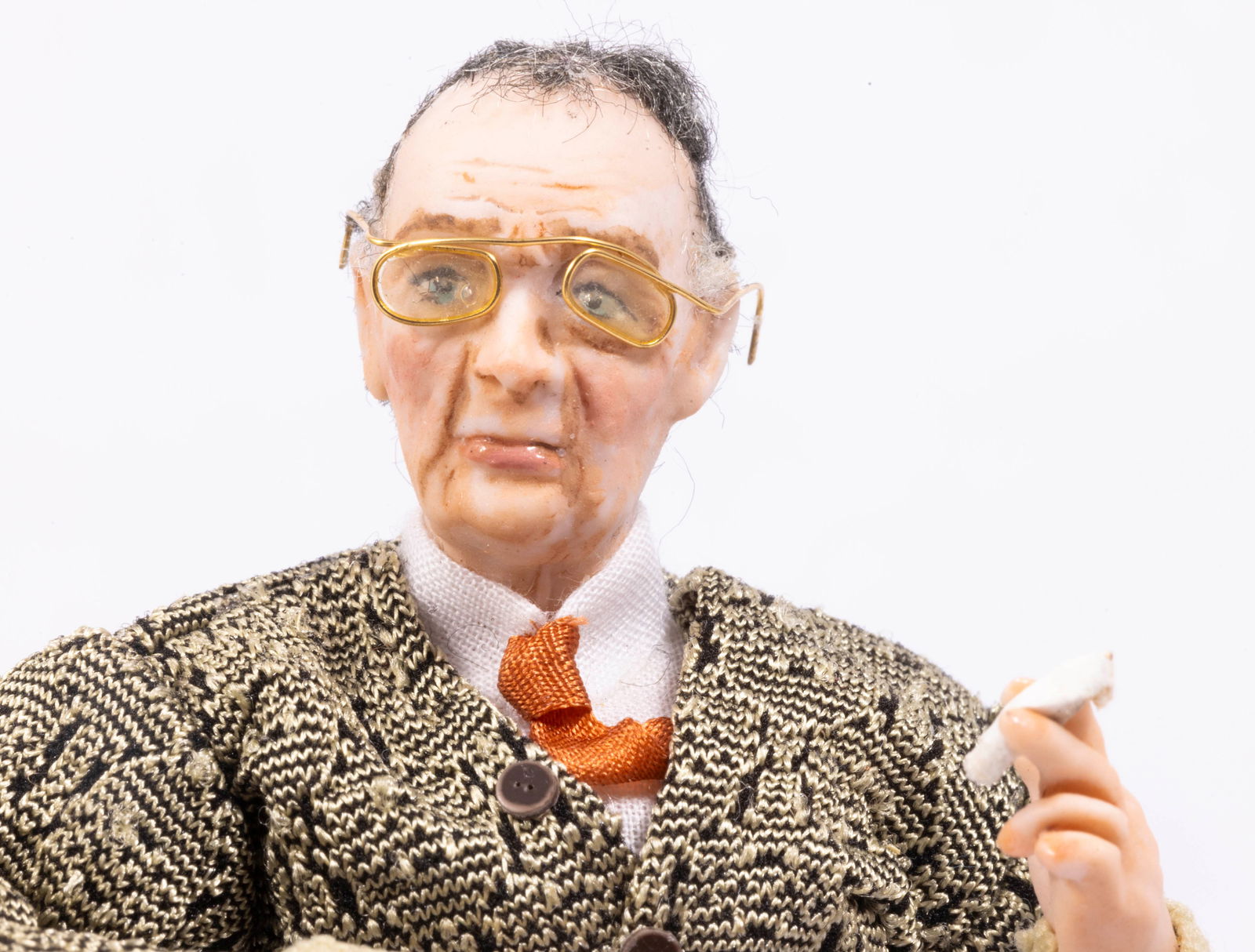 Hand Sculpted Doll -  Gentleman Doll with Cigarette (1 of 5)