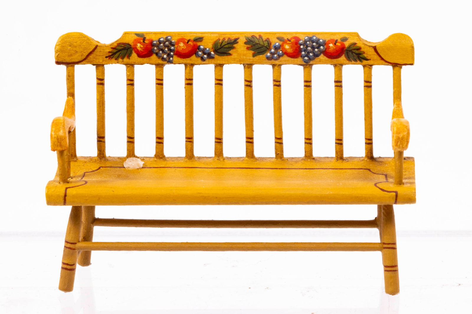 Jim & Shirley Hillhouse Painted Deacon's Bench in Half Inch Scale or 1:24 Scale (1 of 5)