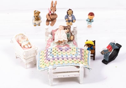 Signed Children's Toys & Handmade Baby Items in 1/2" Scale