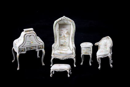 1/2" Half Scale White Painted Furniture by Bespaq