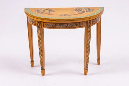 Janet Reyburn Painted Table with Flowers