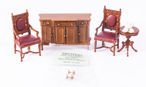 Half or 1:24 Scale Bespaq Furniture with Dunlap Pottery