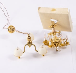 Two Lighting Bug Chandeliers in 1:24 Scale or Half Scale