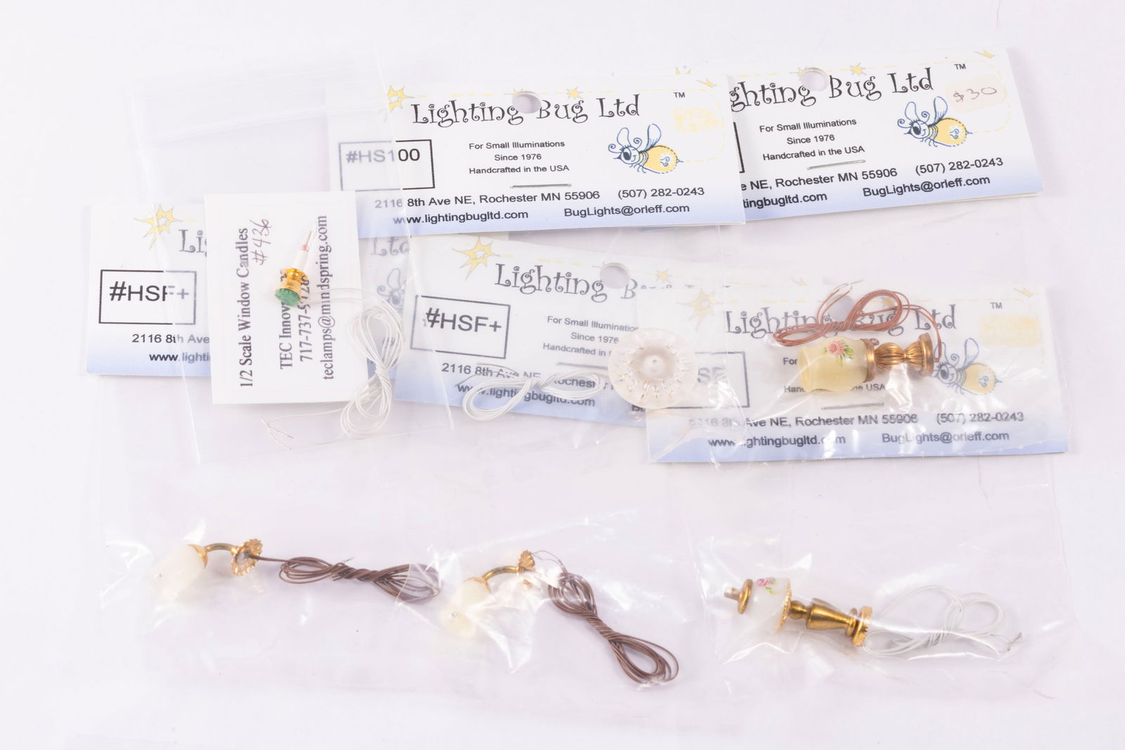 Lighting Bug Light Fixtures in Half Inch Scale 1:24 (1 of 7)