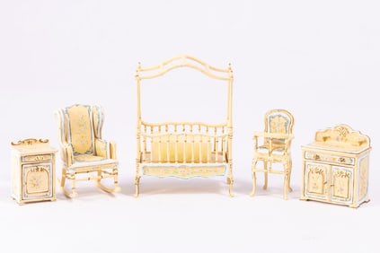 Hand Painted Bespaq Nursery Set in 1:24 Scale or Half Scale
